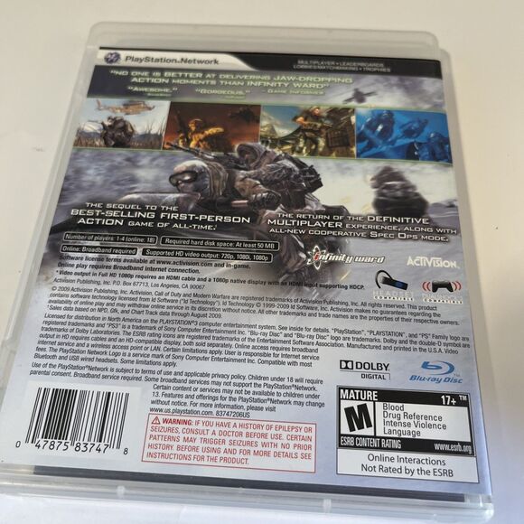 Call of Duty Modern Warfare 2 PS3 Playstation 3 Complete In Box With Manual - Picture 2 of 6